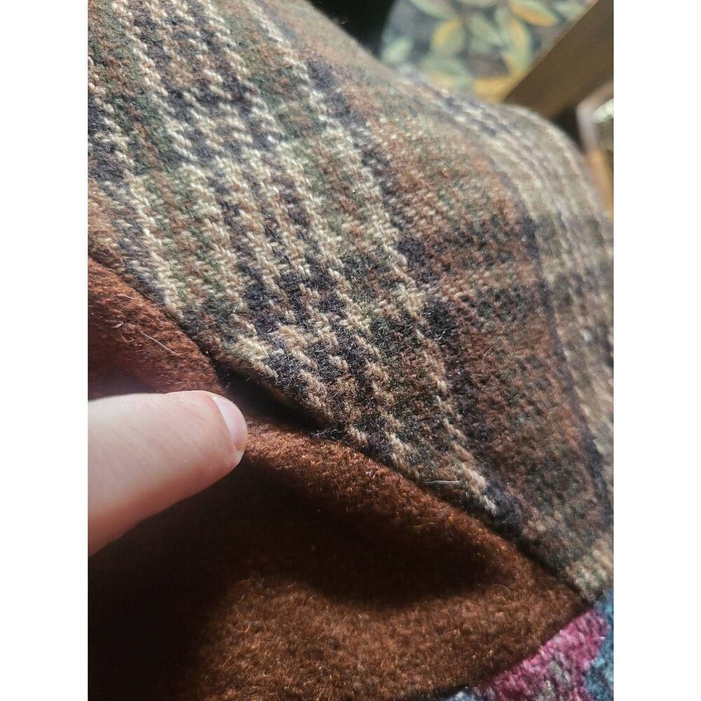 Sacred Threads Jacket Women's Large Wool Patchwork Shacket Oversized Grunge - Picture 6 of 8